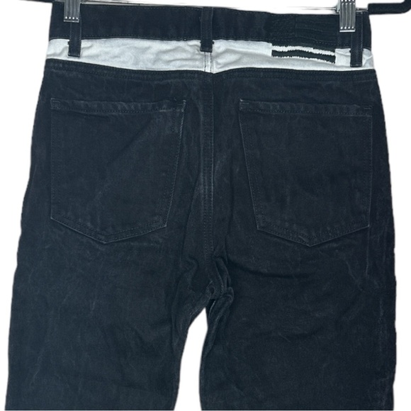 Revice Denim Matchmaker Double Up Black Bandana Patchwork Jeans Size 25 - Picture 9 of 13